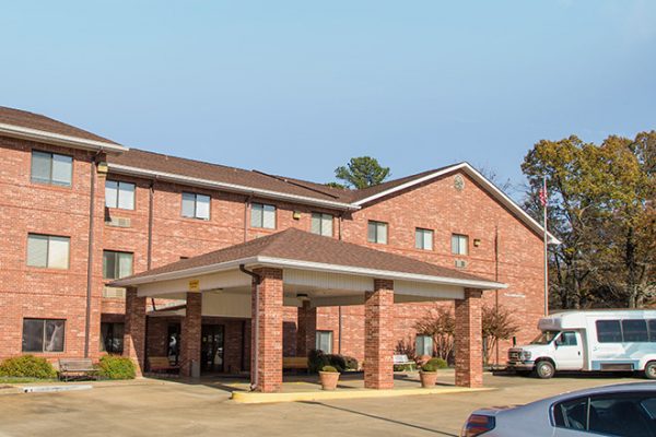 Brookdale Fort Smith building front and covered entrance